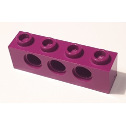 Technic, Brick 1 x 4 with Holes - Purple