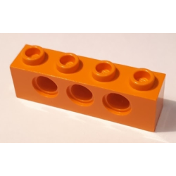 Technic, Brick 1 x 4 with Holes - Orange