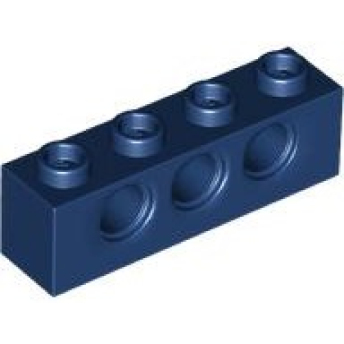 Деталь LEGO 3701 Technic, Brick 1 x 4 with Holes - Dark Blue