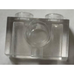Technic, Brick 1 x 2 with Hole - Trans-Clear Technic, Brick 1 x 2 with Hole - Trans-Clear