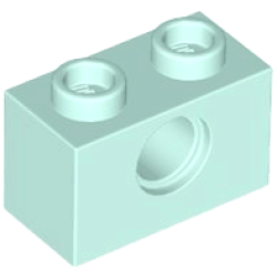 Technic, Brick 1 x 2 with Hole - Light Aqua Technic, Brick 1 x 2 with Hole - Light Aqua