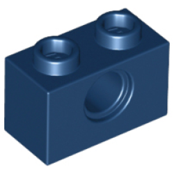 Technic, Brick 1 x 2 with Hole - Dark Blue Technic, Brick 1 x 2 with Hole - Dark Blue