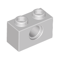 Technic, Brick 1 x 2 with Hole - Light Gray Technic, Brick 1 x 2 with Hole - Light Gray