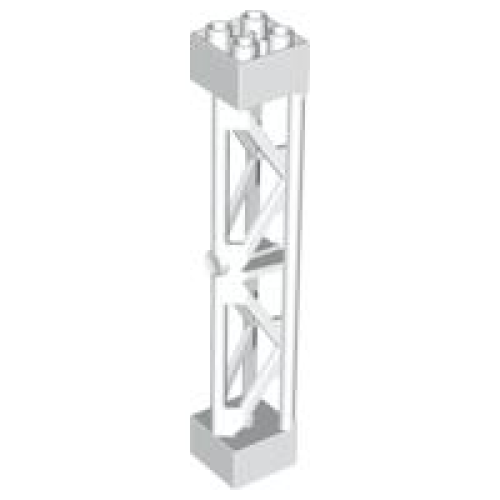 Деталь LEGO 58827 Support 2 x 2 x 10 Girder Triangular Vertical - Type 3 - 3 Posts, 2 Sections - White