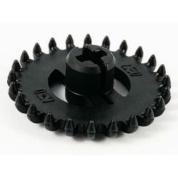 Technic, Gear 24 Tooth Crown - Not Reinforced - Black