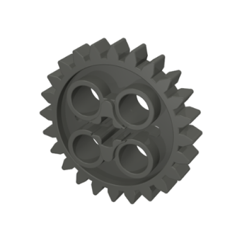 Деталь LEGO 3648 Technic, Gear 24 Tooth with 1 Axle Hole - Dark Gray