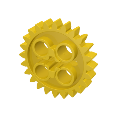 Деталь LEGO 3648 Technic, Gear 24 Tooth with 1 Axle Hole - Yellow