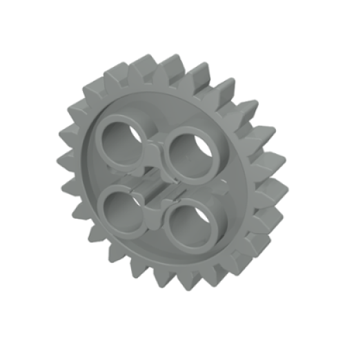Деталь LEGO 3648 Technic, Gear 24 Tooth with 1 Axle Hole - Light Gray