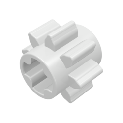 Technic, Gear 8 Tooth - White