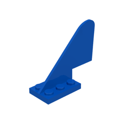 Деталь LEGO 3587 Tail with Rounded Top - Blue
