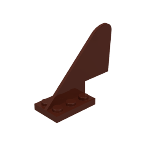 Деталь LEGO 3587 Tail with Rounded Top - Brown