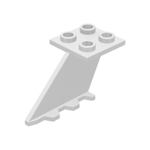 Деталь LEGO 3479 Tail 4 x 2 x 2 - White