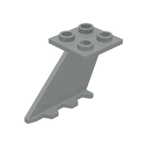 Деталь LEGO 3479 Tail 4 x 2 x 2 - Light Gray