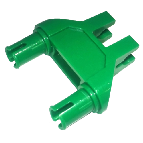 Деталь LEGO 47994 Technic, Pin Double Triangle 1 x 3 with 2 Clips with Round Pin Holes - Green