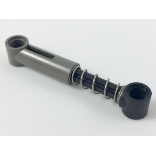 Деталь LEGO 731c06 Technic, Shock Absorber 6.5L with Black Piston Rod - Soft Spring, Standard Coils - Dark Gray