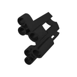 Technic, Panel Fairing # 2 Large Short, Large Holes, Side B - Black Technic, Panel Fairing # 2 Large Short, Large Holes, Side B - Black