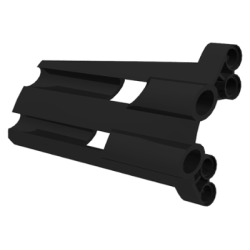 Деталь LEGO 32188 Technic, Panel Fairing # 3 Large Long, Large Holes, Side A - Black