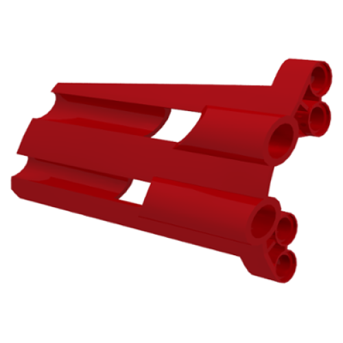 Деталь LEGO 32188 Technic, Panel Fairing # 3 Large Long, Large Holes, Side A - Red