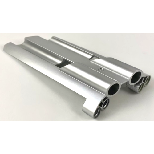 Деталь LEGO 32188 Technic, Panel Fairing # 3 Large Long, Large Holes, Side A - Metallic Silver