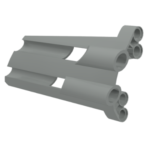 Деталь LEGO 32188 Technic, Panel Fairing # 3 Large Long, Large Holes, Side A - Light Gray