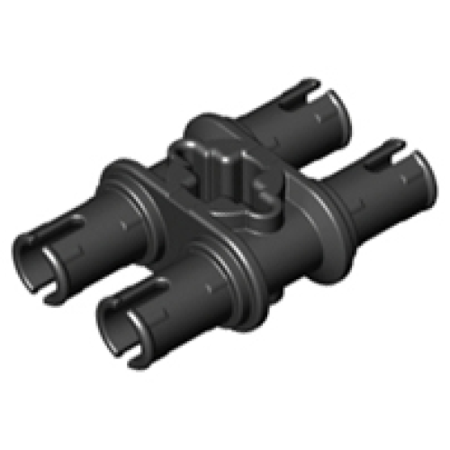 Деталь LEGO 32138 Technic, Pin Double with Axle Hole - Black