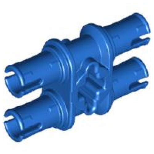 Деталь LEGO 32138 Technic, Pin Double with Axle Hole - Blue