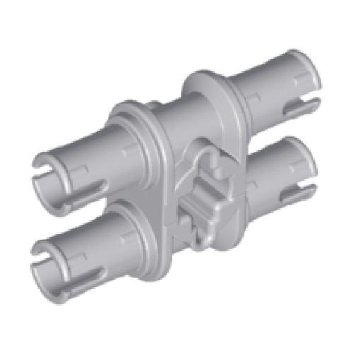 Деталь LEGO 32138 Technic, Pin Double with Axle Hole - Light Bluish Gray