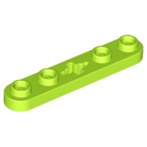 Деталь LEGO 32124 Technic, Plate 1 x 5 with Smooth Ends, 4 Studs and Center Axle Hole - Lime