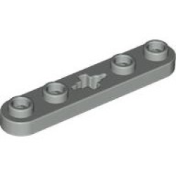 Technic, Plate 1 x 5 with Smooth Ends, 4 Studs and Center Axle Hole - Light Gray