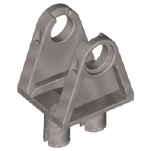 Деталь LEGO 32069 Technic, Steering Arm with Pins - Pearl Light Gray