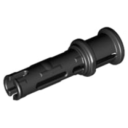 Technic, Pin 3L with Friction Ridges and Stop Bush - Black Technic, Pin 3L with Friction Ridges and Stop Bush - Black