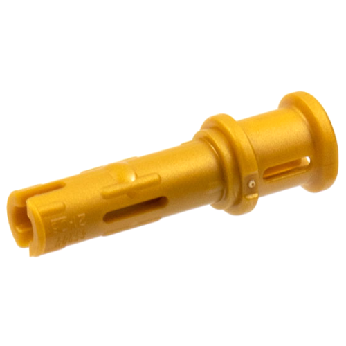 Деталь LEGO 32054 Technic, Pin 3L with Friction Ridges and Stop Bush - Pearl Gold