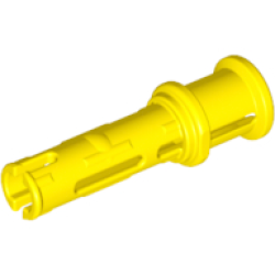 Technic, Pin 3L with Friction Ridges and Stop Bush - Yellow Technic, Pin 3L with Friction Ridges and Stop Bush - Yellow