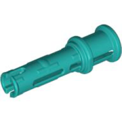 Technic, Pin 3L with Friction Ridges and Stop Bush - Dark Turquoise Technic, Pin 3L with Friction Ridges and Stop Bush - Dark Turquoise