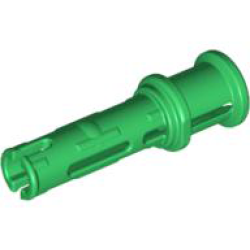 Technic, Pin 3L with Friction Ridges and Stop Bush - Green Technic, Pin 3L with Friction Ridges and Stop Bush - Green