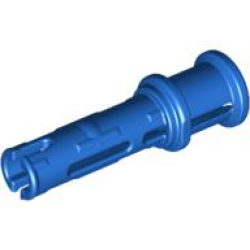 Technic, Pin 3L with Friction Ridges and Stop Bush - Blue Technic, Pin 3L with Friction Ridges and Stop Bush - Blue