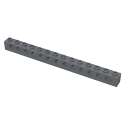 Technic, Brick 1 x 14 with Holes - Dark Bluish Gray Technic, Brick 1 x 14 with Holes - Dark Bluish Gray