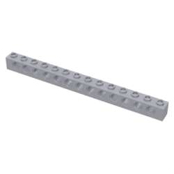 Technic, Brick 1 x 14 with Holes - Light Bluish Gray Technic, Brick 1 x 14 with Holes - Light Bluish Gray