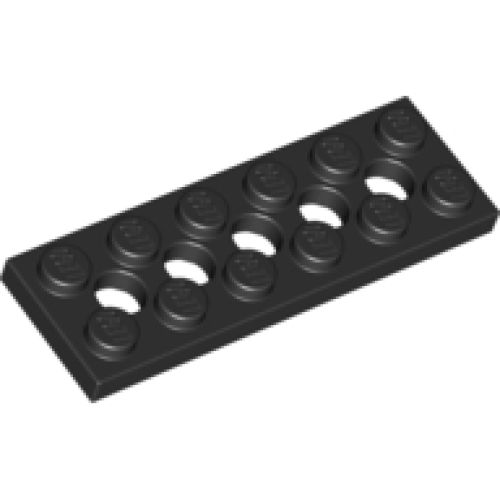 Деталь LEGO 32001 Technic, Plate 2 x 6 with 5 Holes - Black