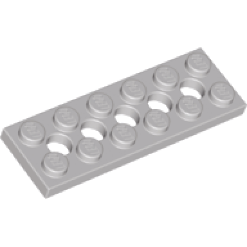 Деталь LEGO 32001 Technic, Plate 2 x 6 with 5 Holes - Light Gray