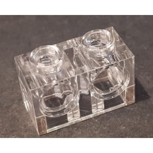 Деталь LEGO 32000 Technic, Brick 1 x 2 with Holes - Trans-Clear