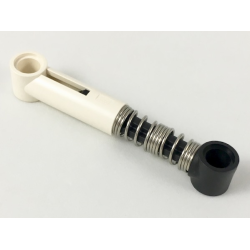 Technic, Shock Absorber 6.5L with Black Piston Rod - Hard Spring, Tight Coils in Middle - White