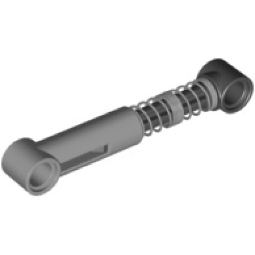 Деталь LEGO 731c04 Technic, Shock Absorber 6.5L with Black Piston Rod - Hard Spring, Tight Coils in Middle - Light Bluish Gray