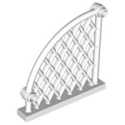 Net, Plastic 6 x 1 x 5 Lattice Curved - White