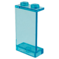 Panel 1 x 2 x 3 - Solid Studs - Trans-Light Blue