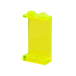 Panel 1 x 2 x 3 - Solid Studs - Trans-Neon Green