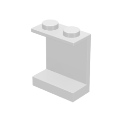 Panel 1 x 2 x 2 - Solid Studs - White