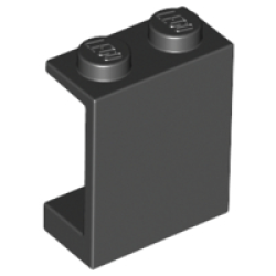 Panel 1 x 2 x 2 - Solid Studs - Black