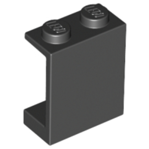 Деталь LEGO 4864a Panel 1 x 2 x 2 - Solid Studs - Black