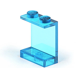 Panel 1 x 2 x 2 - Solid Studs - Trans-Light Blue